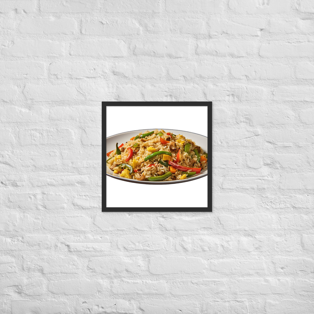 Vegetable Fried Rice Framed poster 🤤 from Yumify.AI