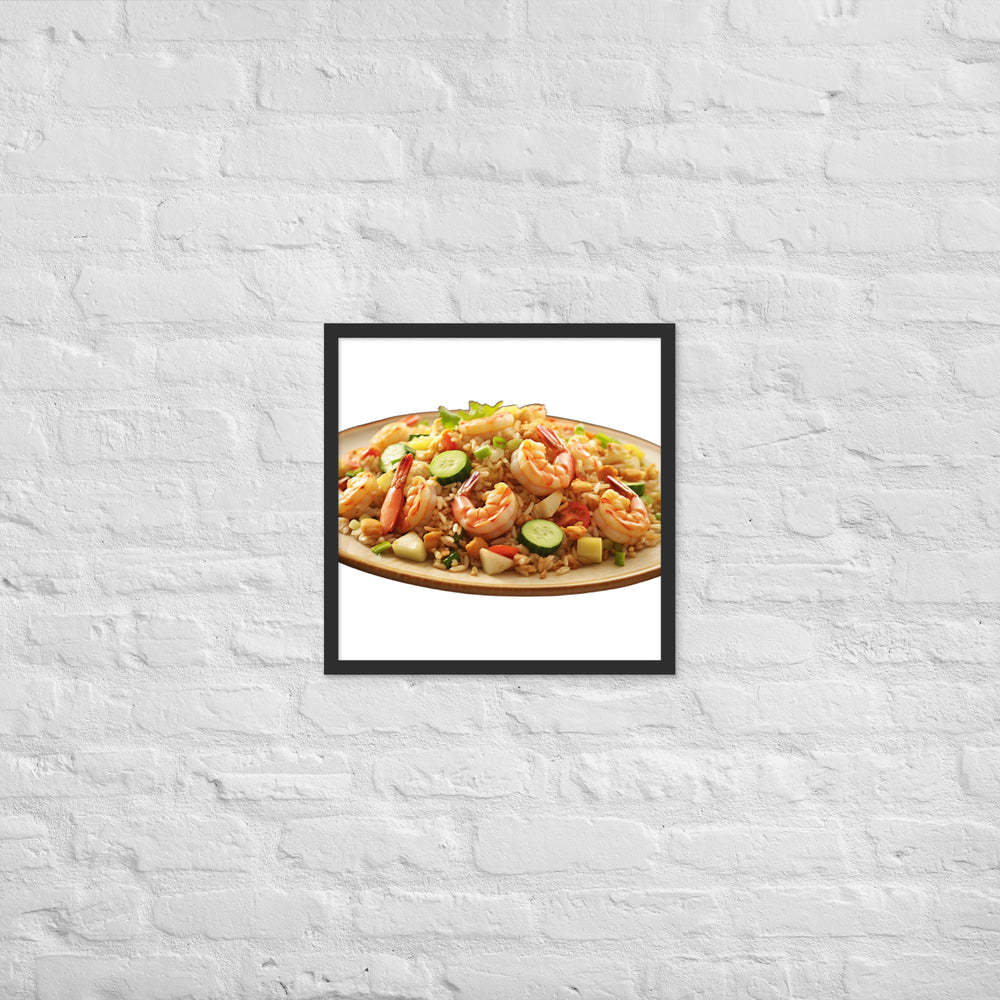 Shrimp Fried Rice Framed poster 🤤 from Yumify.AI