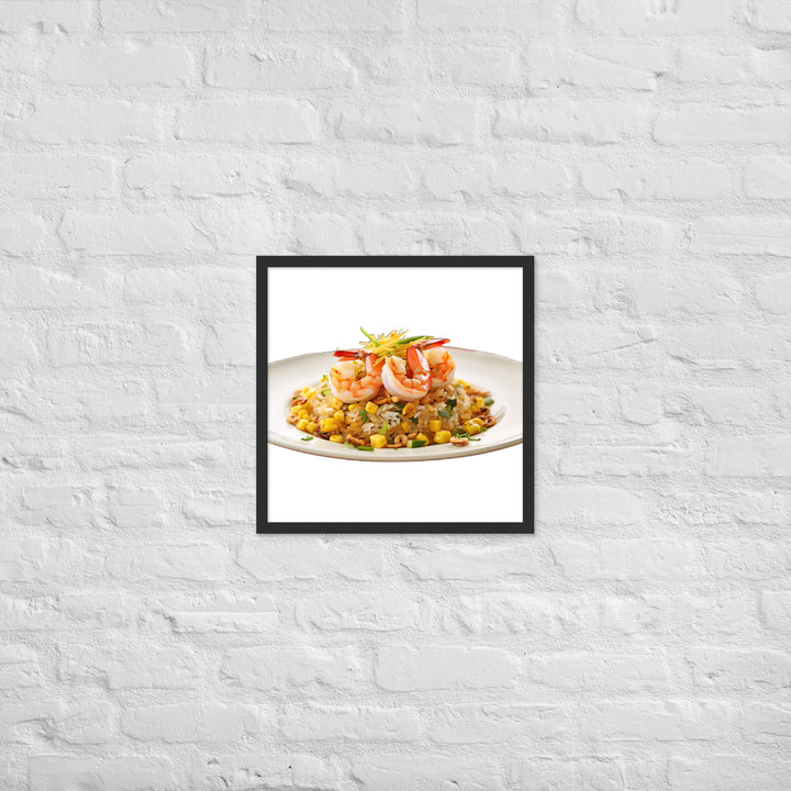 Shrimp Fried Rice Framed poster 🤤 from Yumify.AI