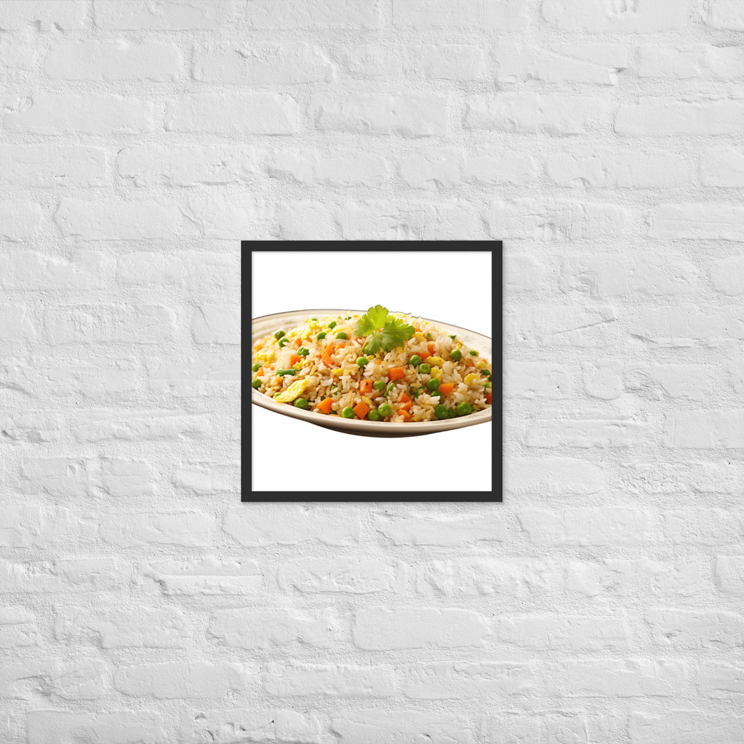 Classic Egg Fried Rice Framed poster 🤤 from Yumify.AI