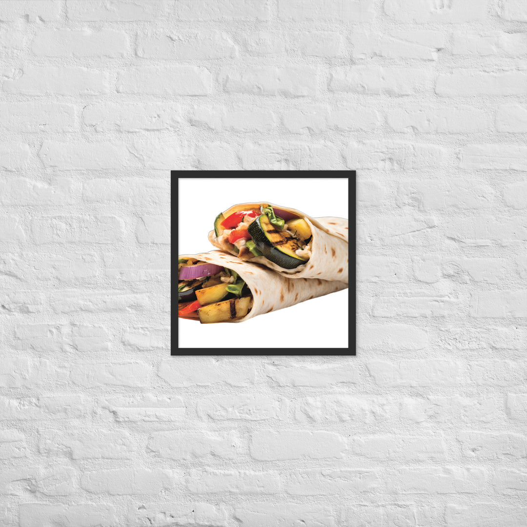 Vegetarian Shawarma Framed poster 🤤 from Yumify.AI