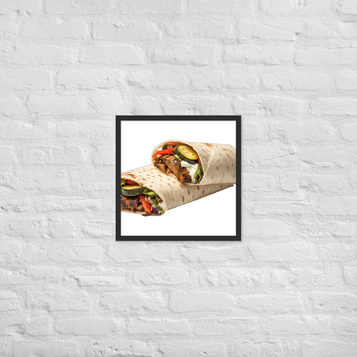 Vegetarian Shawarma Framed poster 🤤 from Yumify.AI