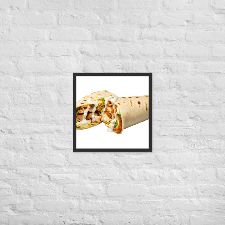 Spiced Chicken Shawarma Framed poster 🤤 from Yumify.AI