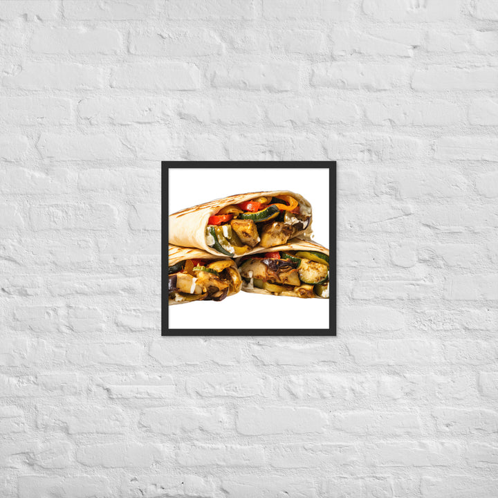 Vegetarian Shawarma Framed poster 🤤 from Yumify.AI