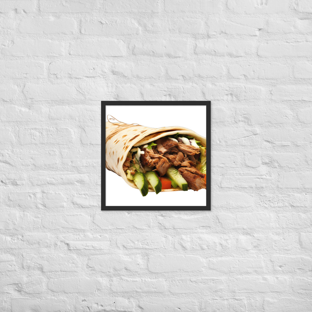 Mixed Meat Shawarma Framed poster 🤤 from Yumify.AI