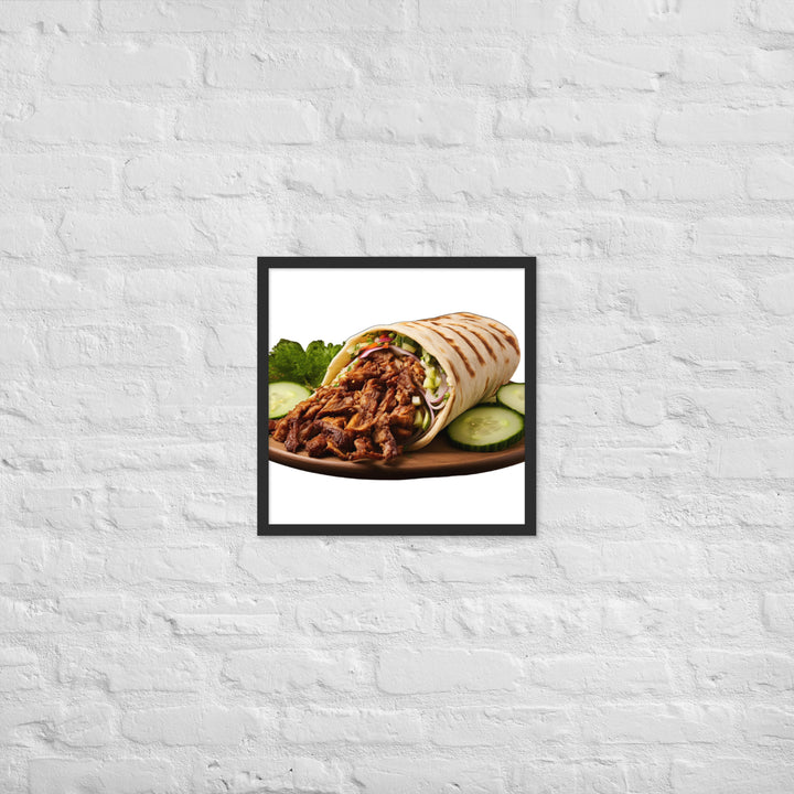 Mixed Meat Shawarma Framed poster 🤤 from Yumify.AI