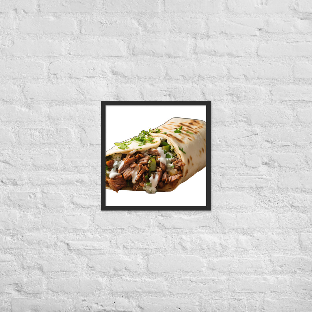 Lamb Shawarma Delight Framed poster 🤤 from Yumify.AI