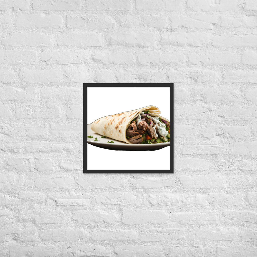 Lamb Shawarma Delight Framed poster 🤤 from Yumify.AI