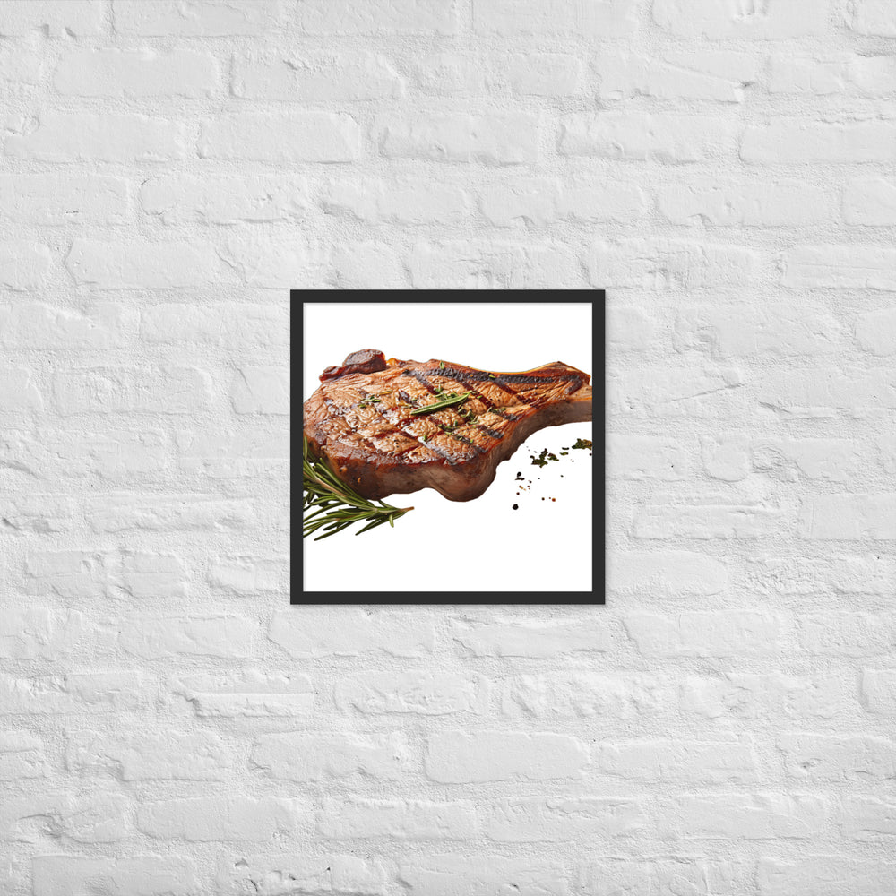 T Bone Steak with Herbs Framed poster 🤤 from Yumify.AI