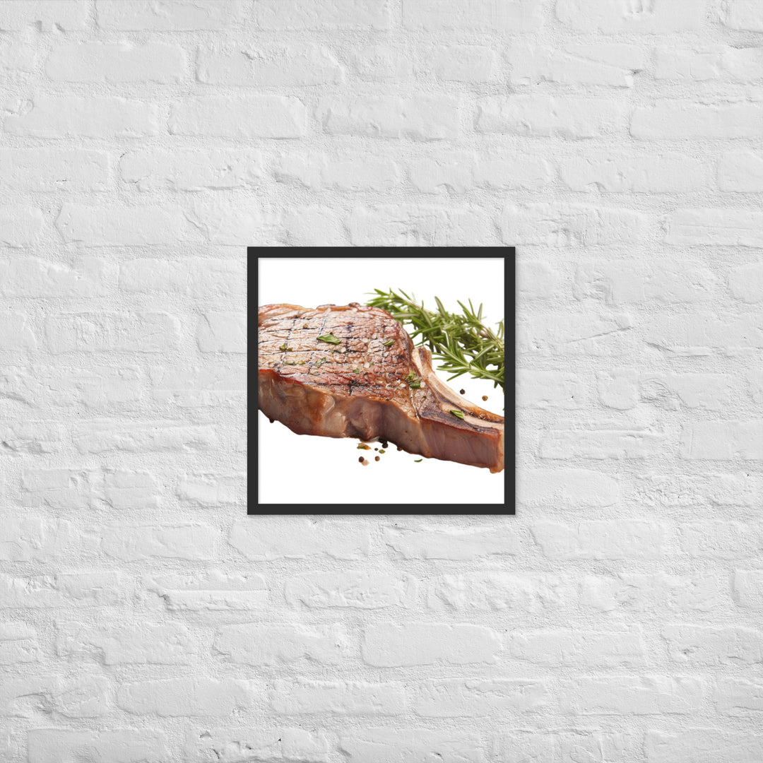 T Bone Steak with Herbs Framed poster 🤤 from Yumify.AI