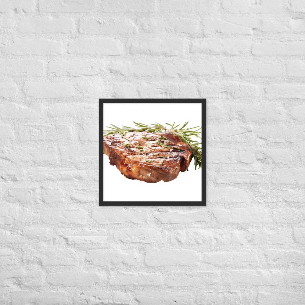 T Bone Steak with Herbs Framed poster 🤤 from Yumify.AI