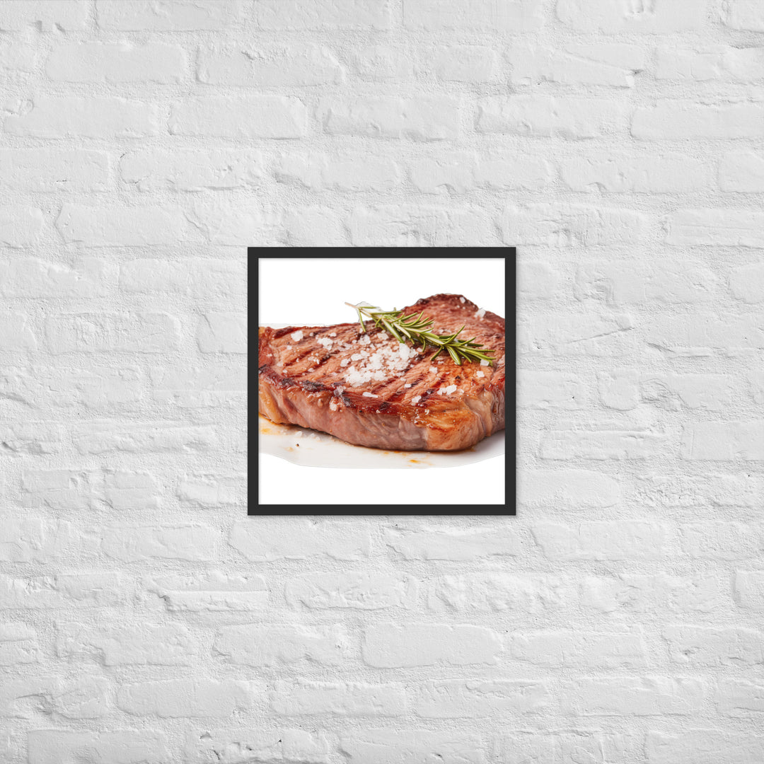 Sizzling Ribeye Steak Framed poster 🤤 from Yumify.AI