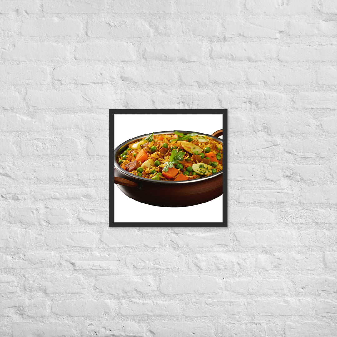 Vegetable Biryani Feast Framed poster 🤤 from Yumify.AI