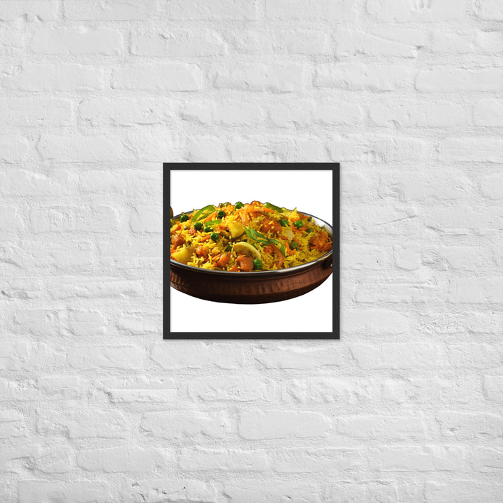 Vegetable Biryani Feast Framed poster 🤤 from Yumify.AI