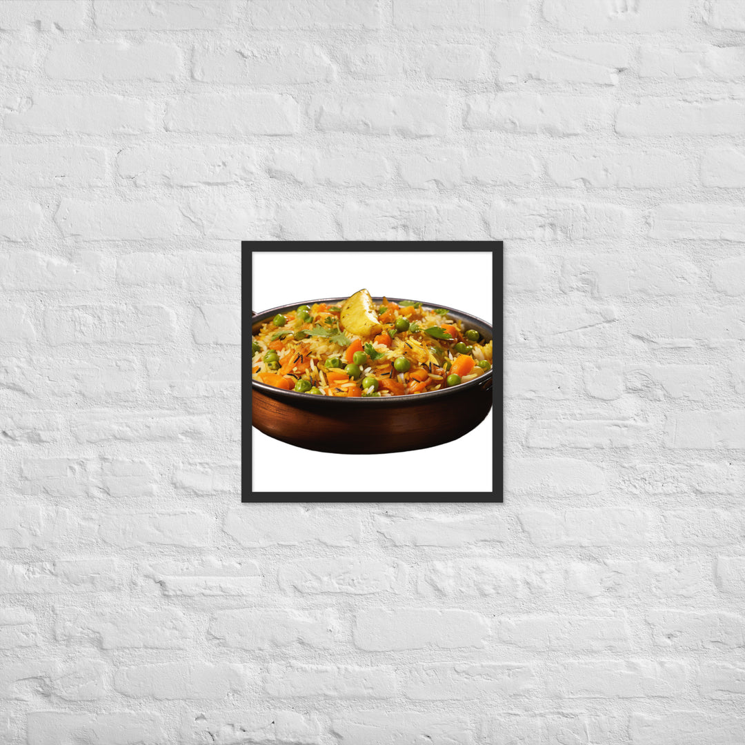 Vegetable Biryani Feast Framed poster 🤤 from Yumify.AI