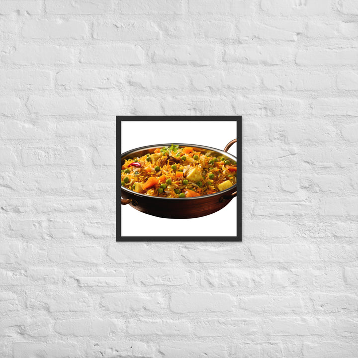 Vegetable Biryani Feast Framed poster 🤤 from Yumify.AI