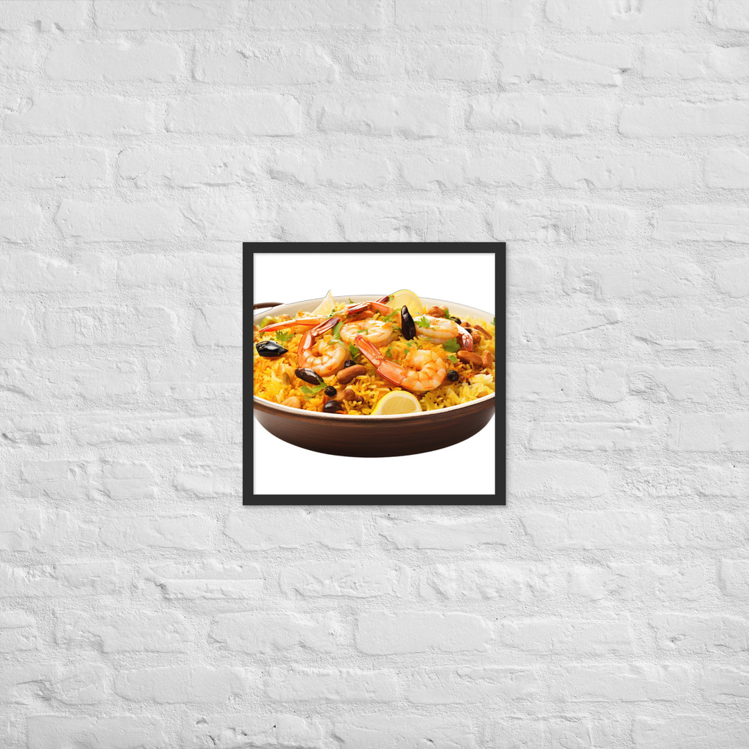 Prawn Biryani Seafood Delight Framed poster 🤤 from Yumify.AI