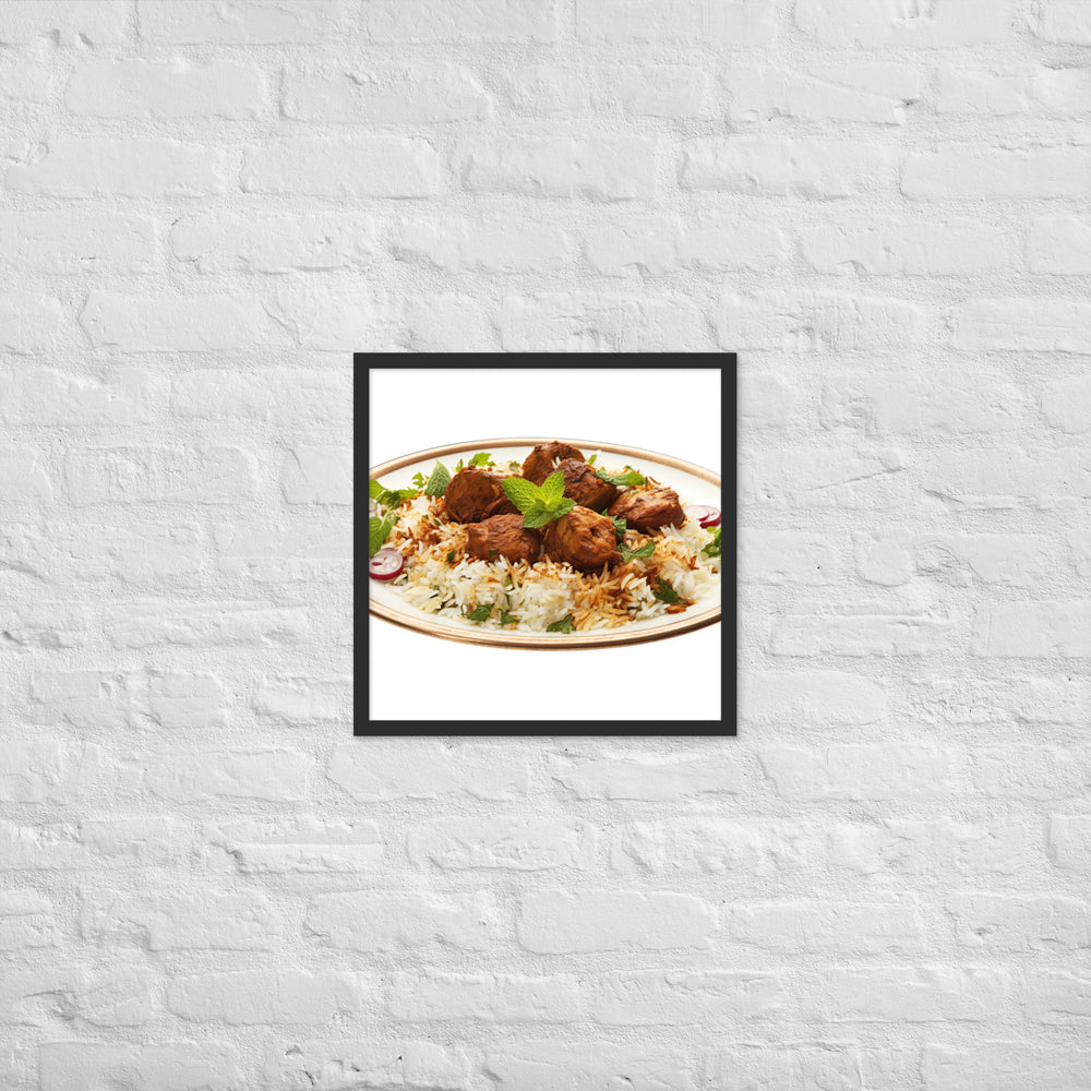 Mutton Biryani Platter Framed poster 🤤 from Yumify.AI