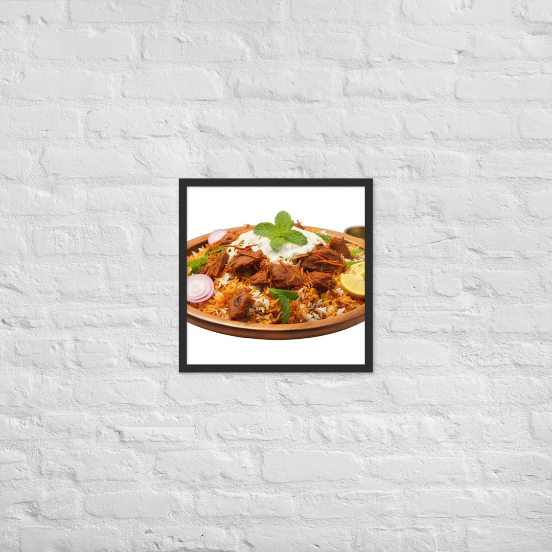 Mutton Biryani Platter Framed poster 🤤 from Yumify.AI