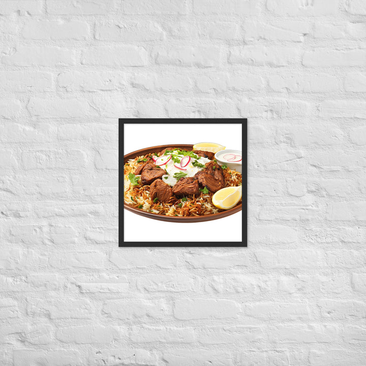 Mutton Biryani Platter Framed poster 🤤 from Yumify.AI