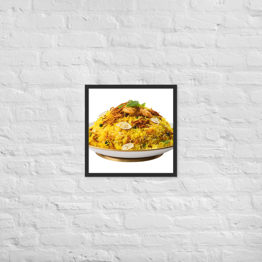 Layered Chicken Biryani Framed poster 🤤 from Yumify.AI