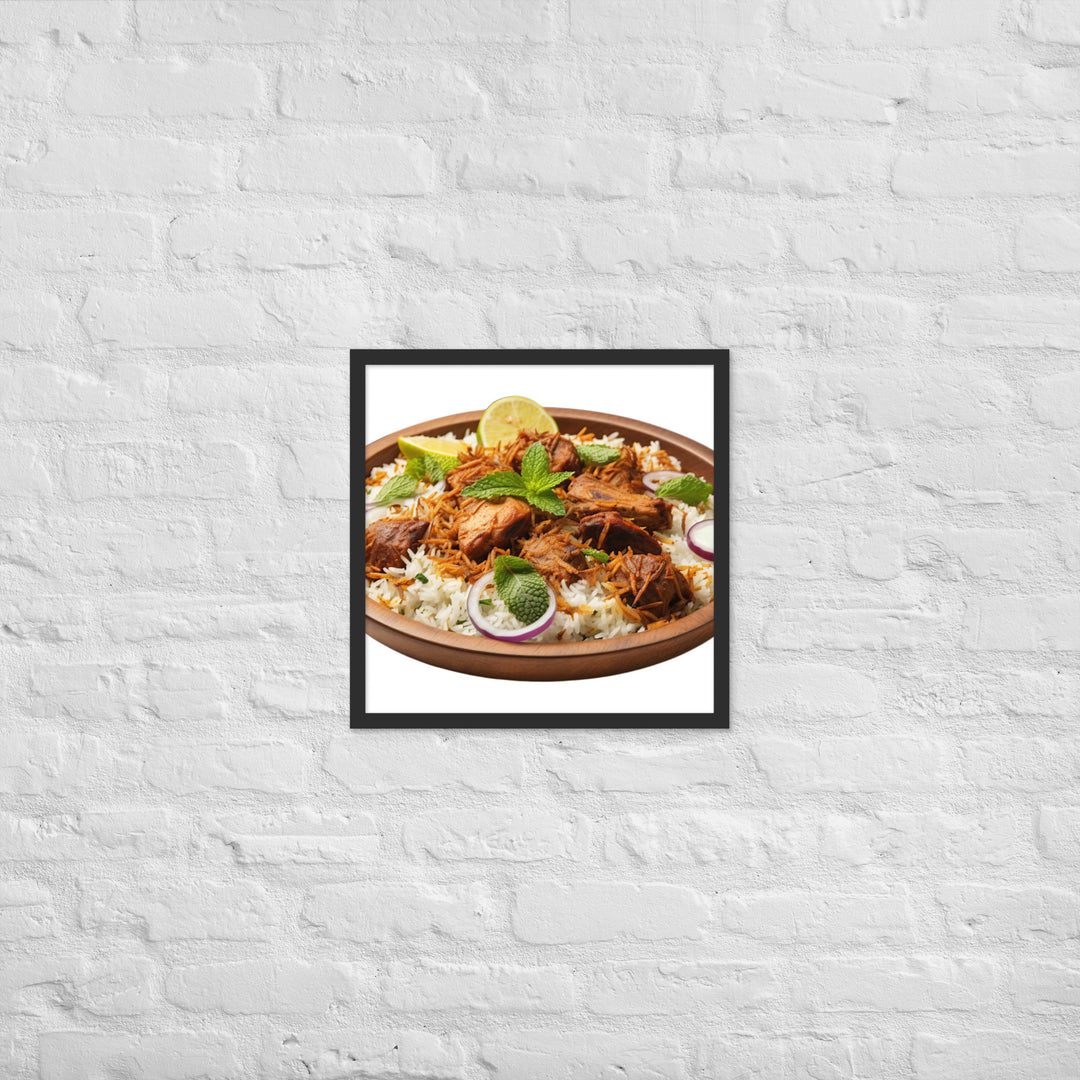 Mutton Biryani Platter Framed poster 🤤 from Yumify.AI