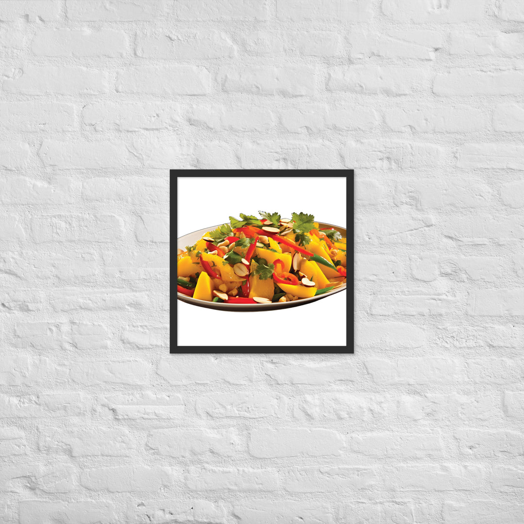 Thai Mango Salad Framed poster 🤤 from Yumify.AI