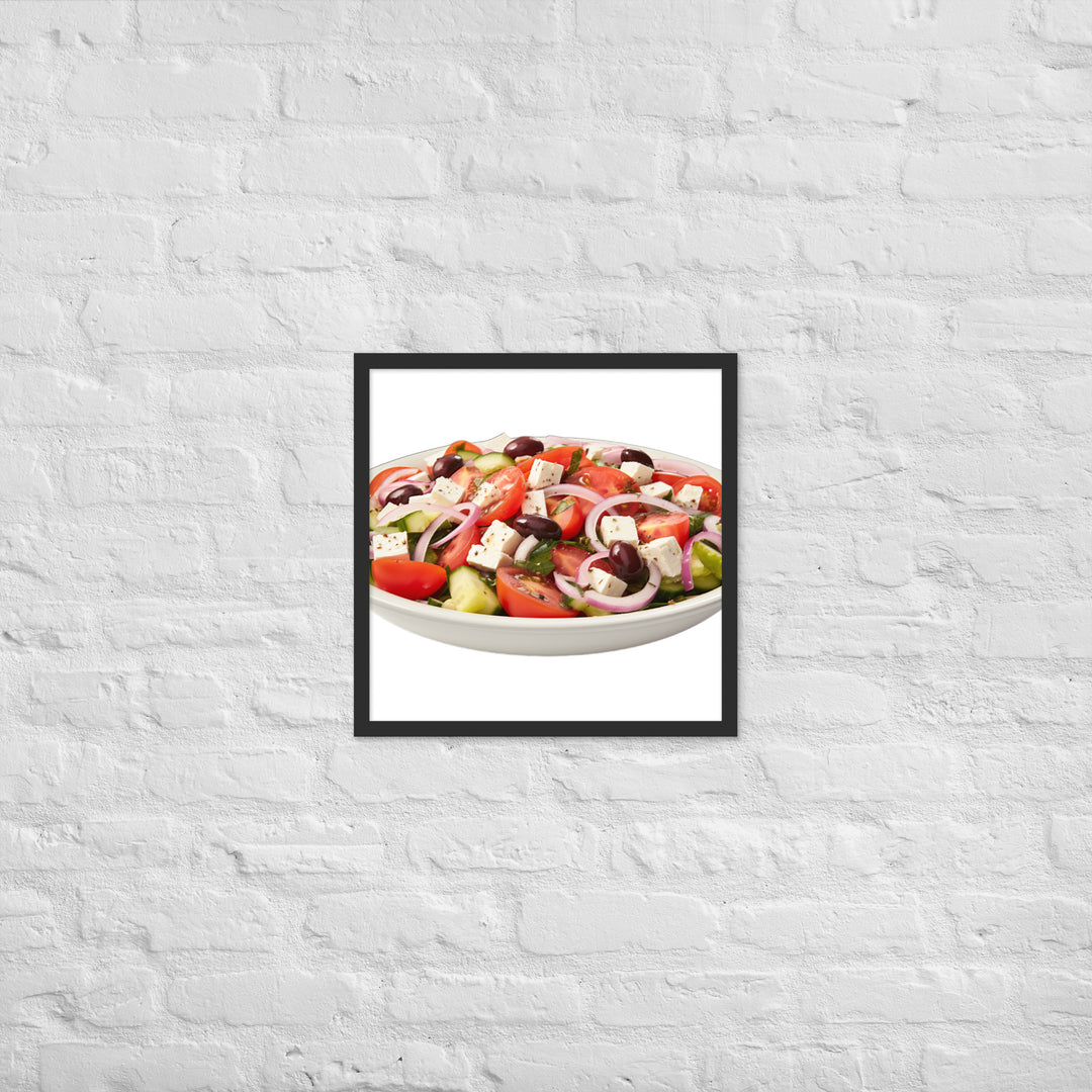 Greek Salad Delight Framed poster 🤤 from Yumify.AI