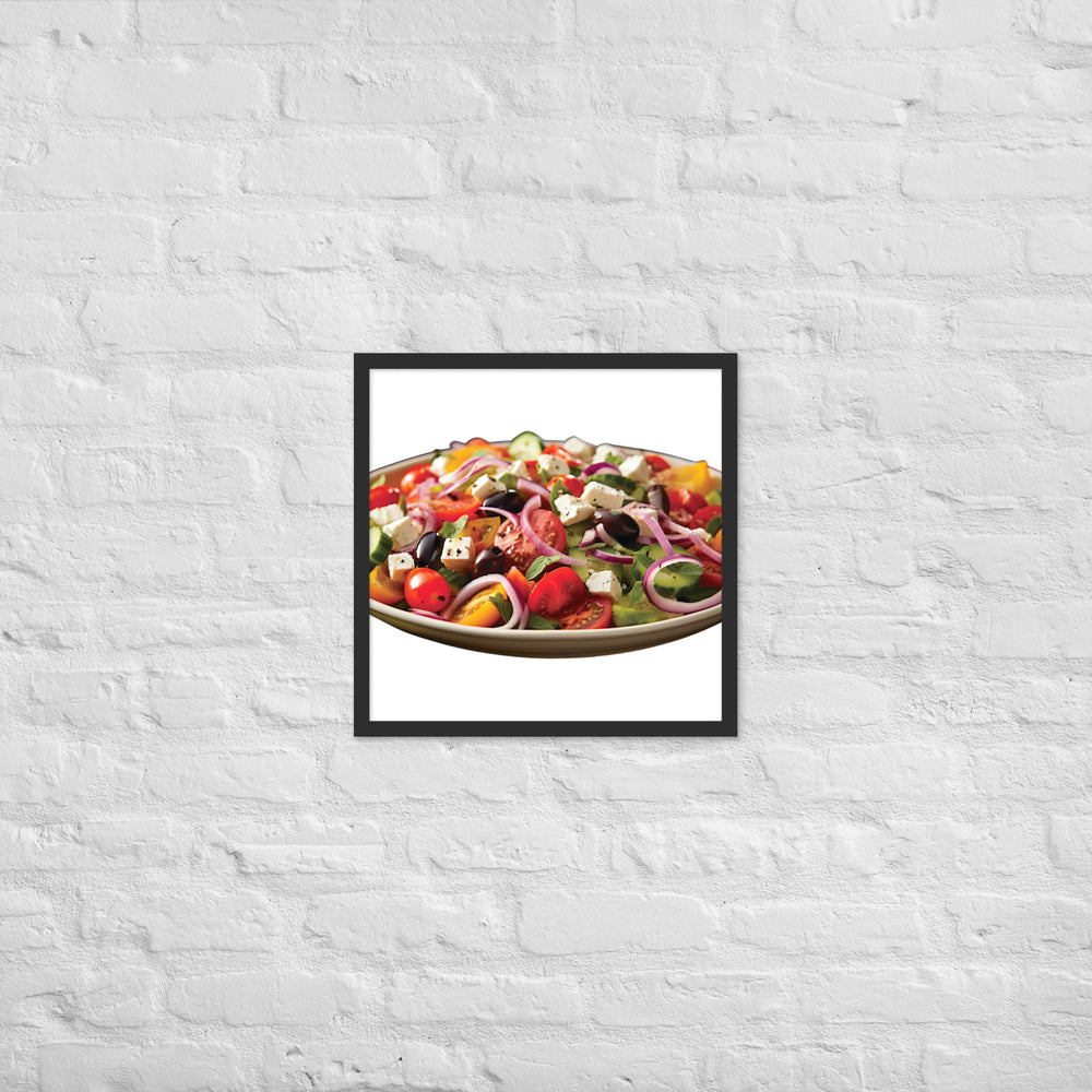 Greek Salad Delight Framed poster 🤤 from Yumify.AI