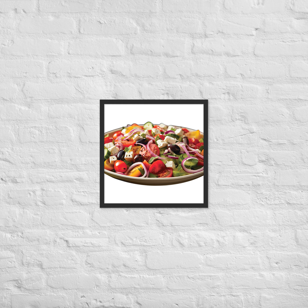 Greek Salad Delight Framed poster 🤤 from Yumify.AI