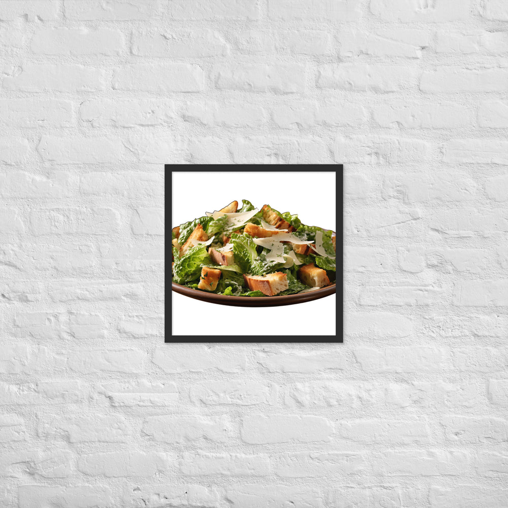 Fresh Caesar Salad Framed poster 🤤 from Yumify.AI