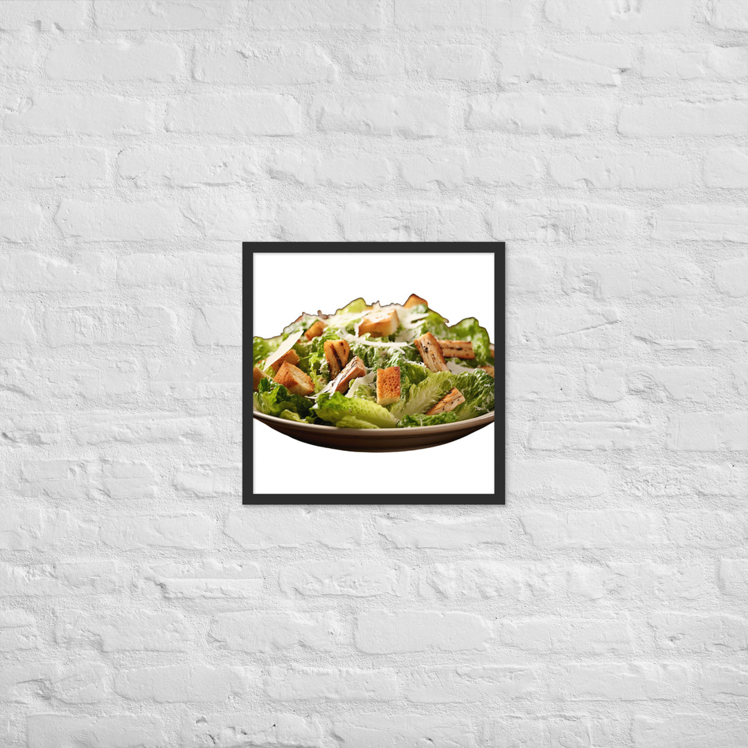 Fresh Caesar Salad Framed poster 🤤 from Yumify.AI