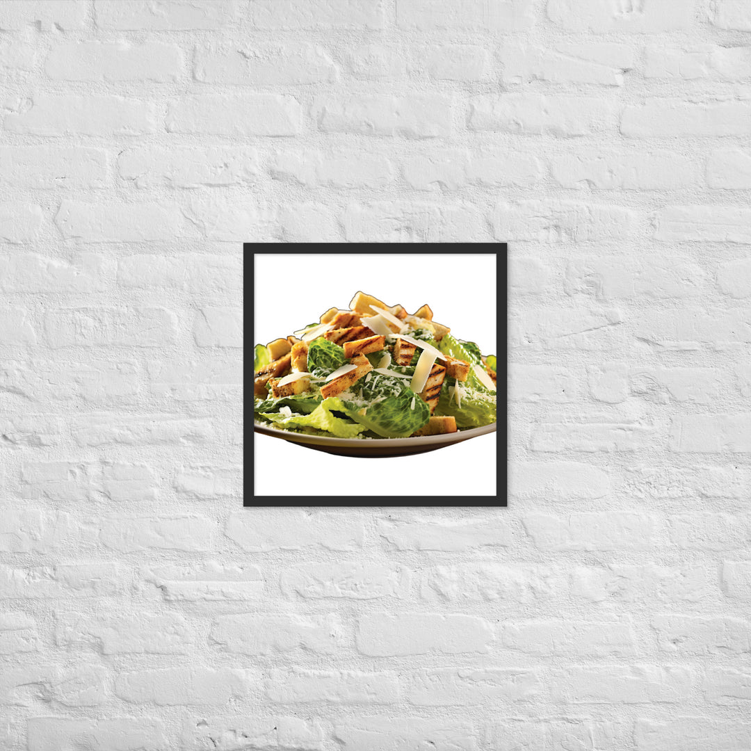 Fresh Caesar Salad Framed poster 🤤 from Yumify.AI