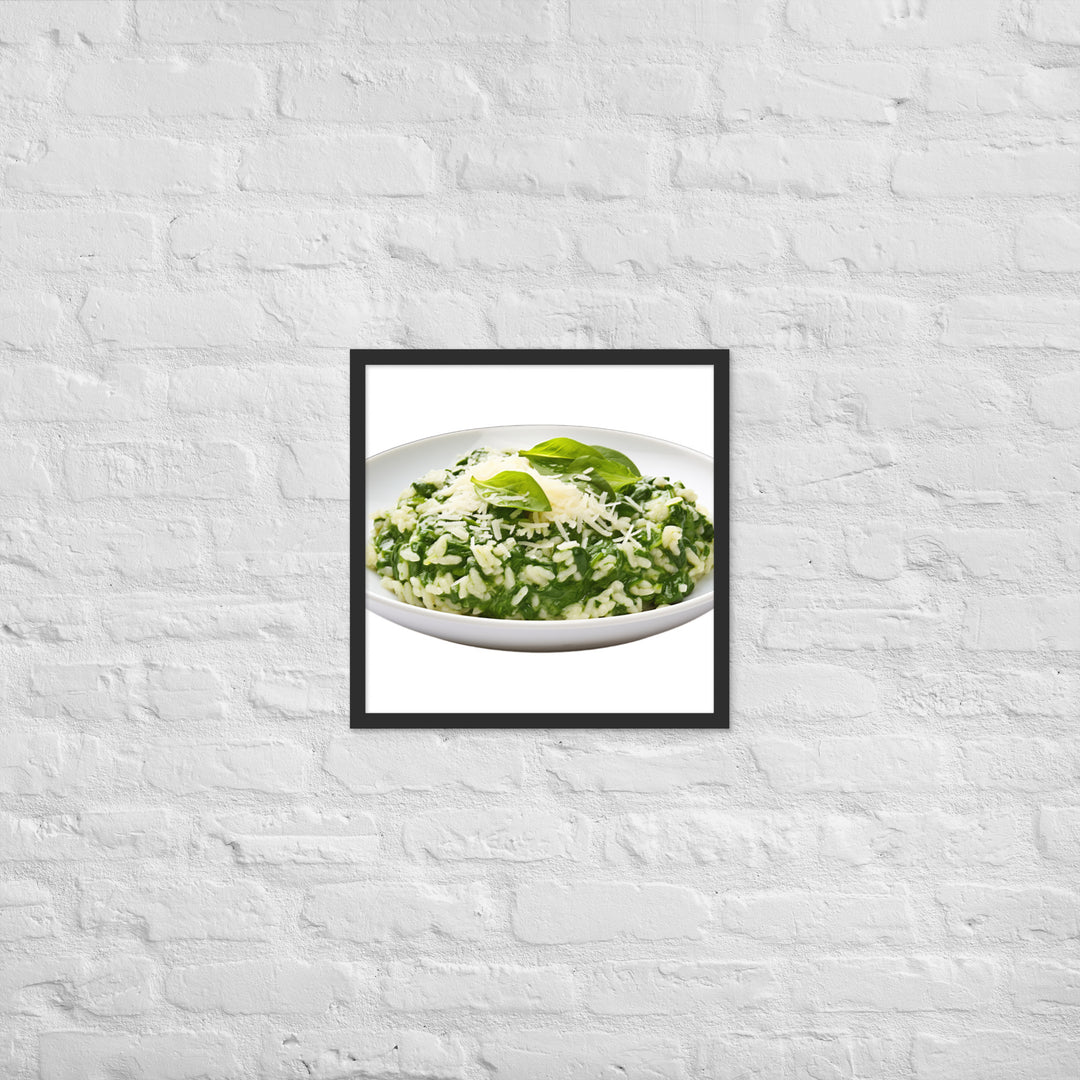 Spinach and Parmesan Risotto Framed poster 🤤 from Yumify.AI