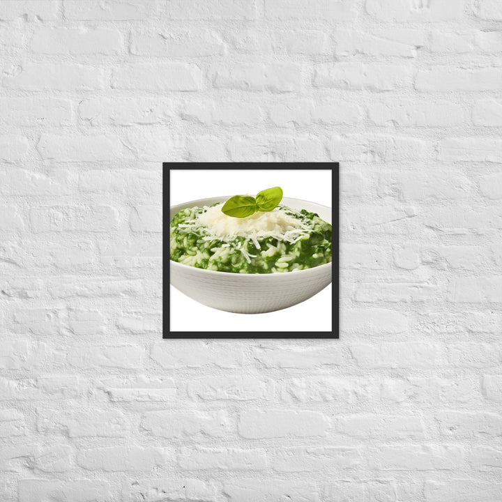 Spinach and Parmesan Risotto Framed poster 🤤 from Yumify.AI