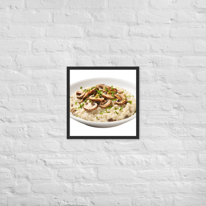 Creamy Mushroom Risotto Framed poster 🤤 from Yumify.AI