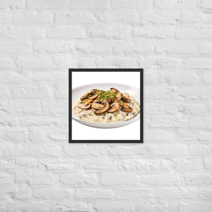 Creamy Mushroom Risotto Framed poster 🤤 from Yumify.AI