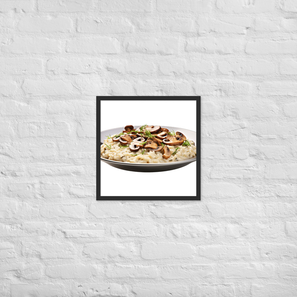 Creamy Mushroom Risotto Framed poster 🤤 from Yumify.AI