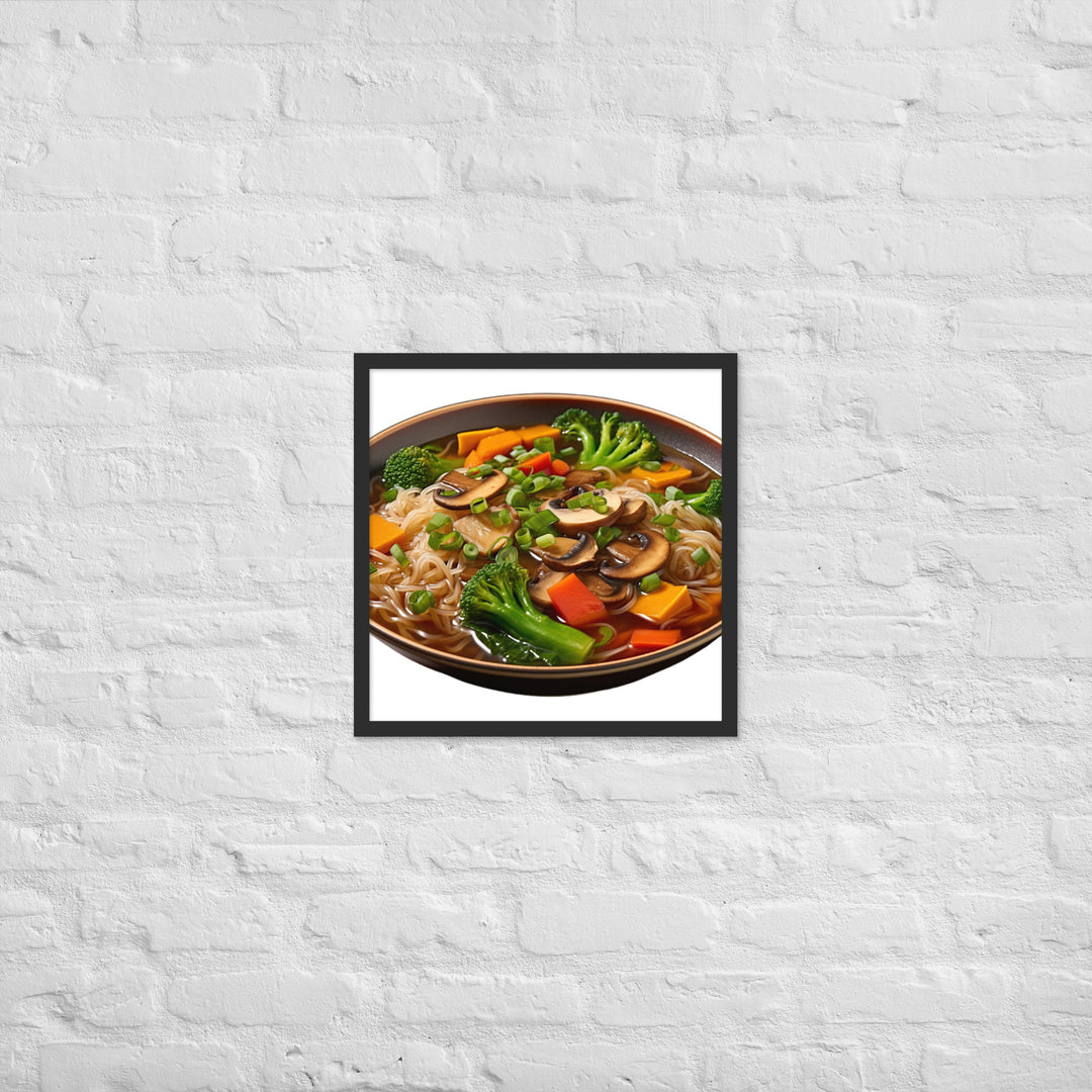 Vegetarian Ramen Delight Framed poster 🤤 from Yumify.AI