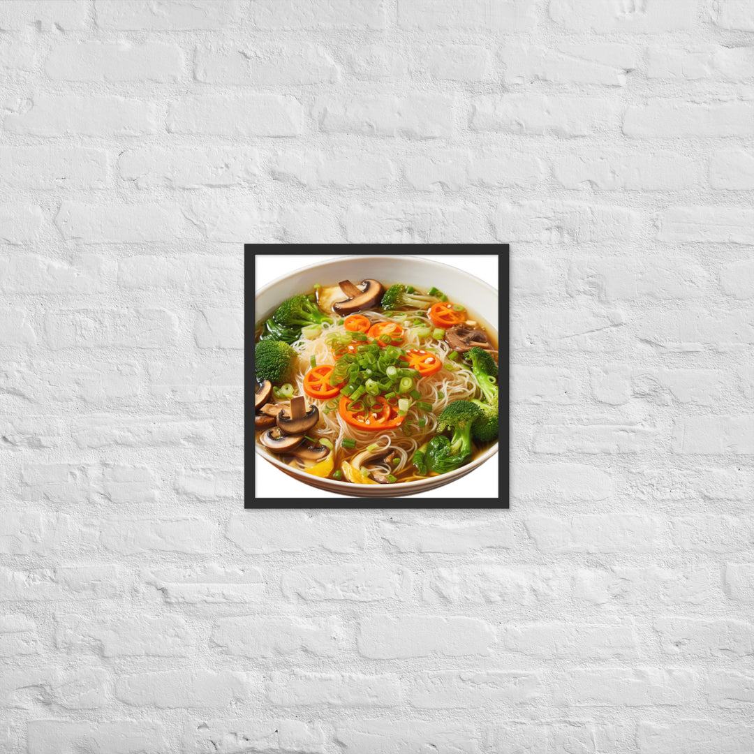 Vegetarian Ramen Delight Framed poster 🤤 from Yumify.AI