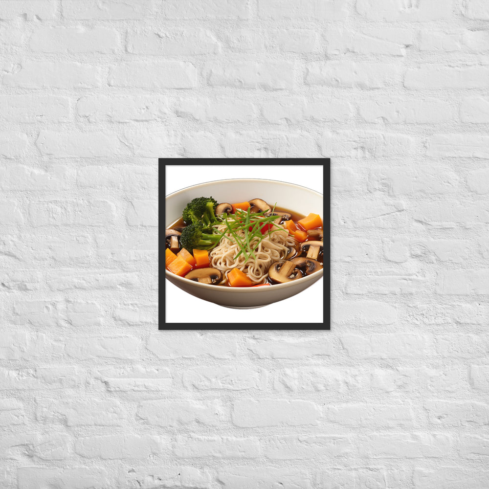 Vegetarian Ramen Delight Framed poster 🤤 from Yumify.AI