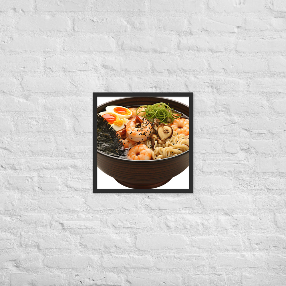 Seafood Extravaganza Ramen Framed poster 🤤 from Yumify.AI