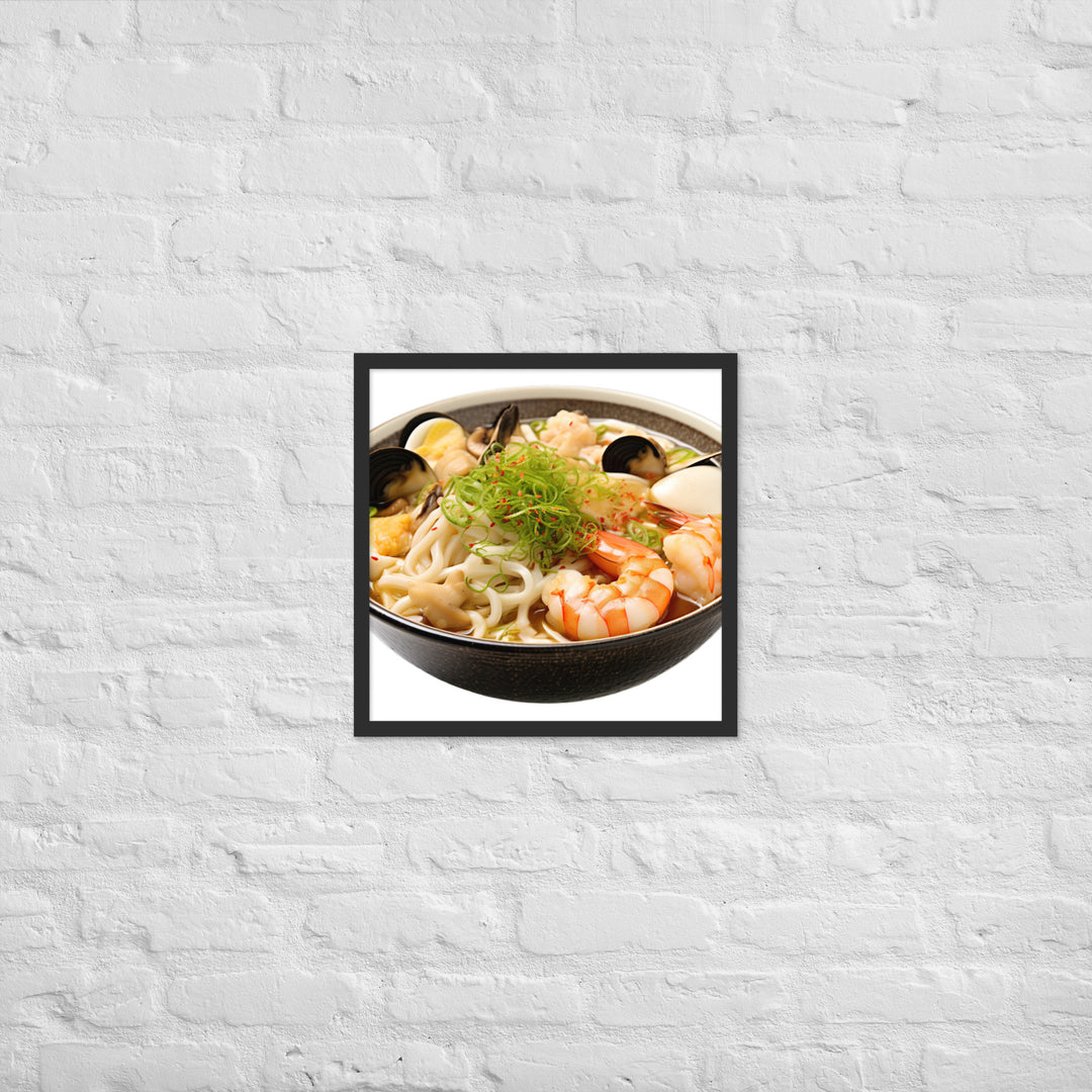 Seafood Extravaganza Ramen Framed poster 🤤 from Yumify.AI