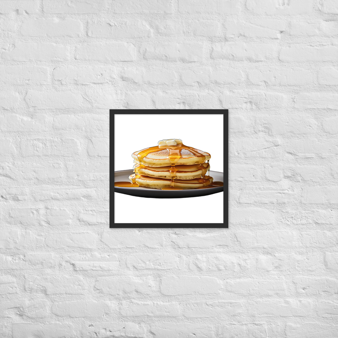 Fluffy Pancake Stack Framed poster 🤤 from Yumify.AI