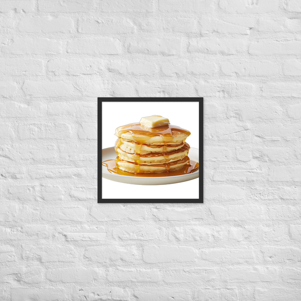 Fluffy Pancake Stack Framed poster 🤤 from Yumify.AI