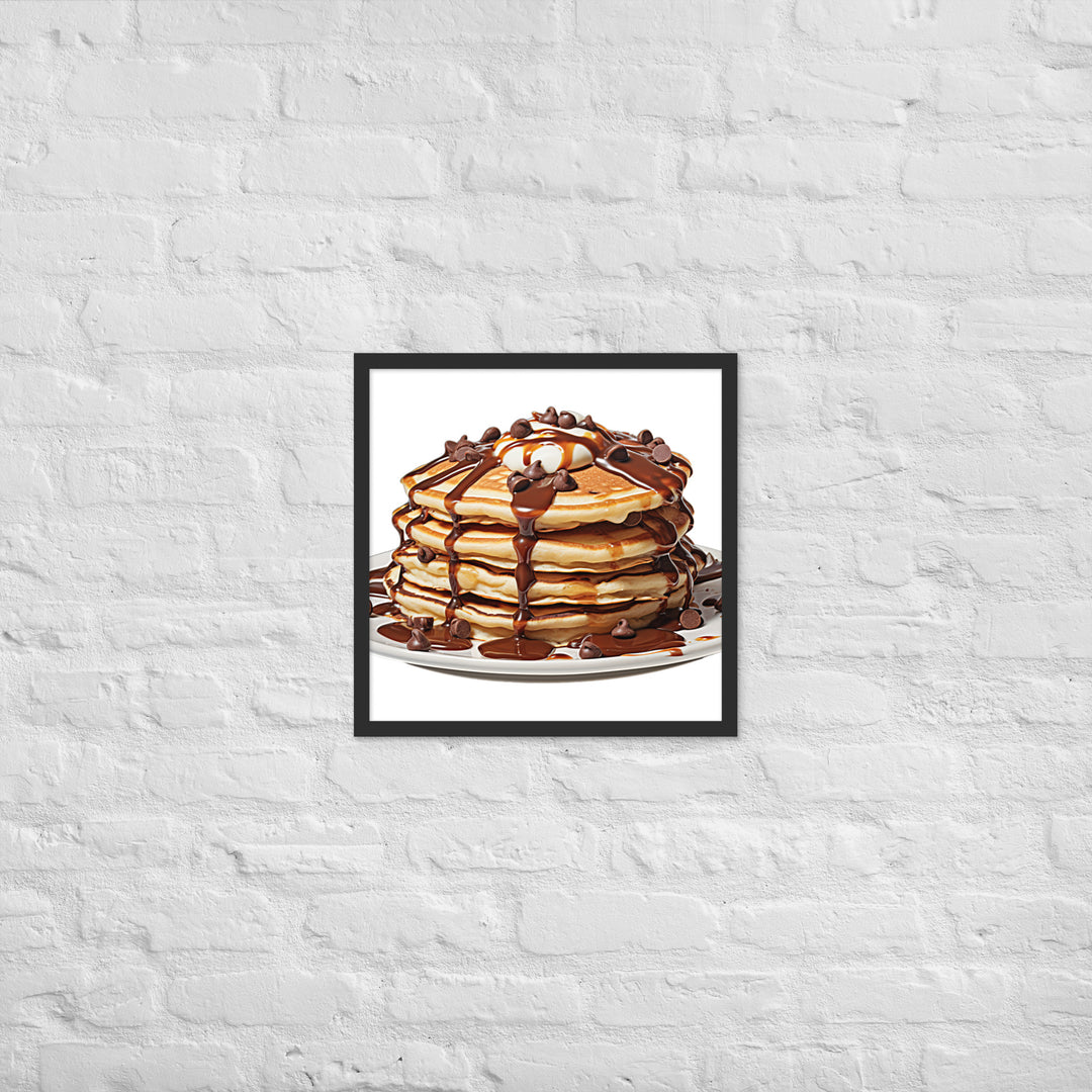 Chocolate Chip Pancakes Framed poster 🤤 from Yumify.AI