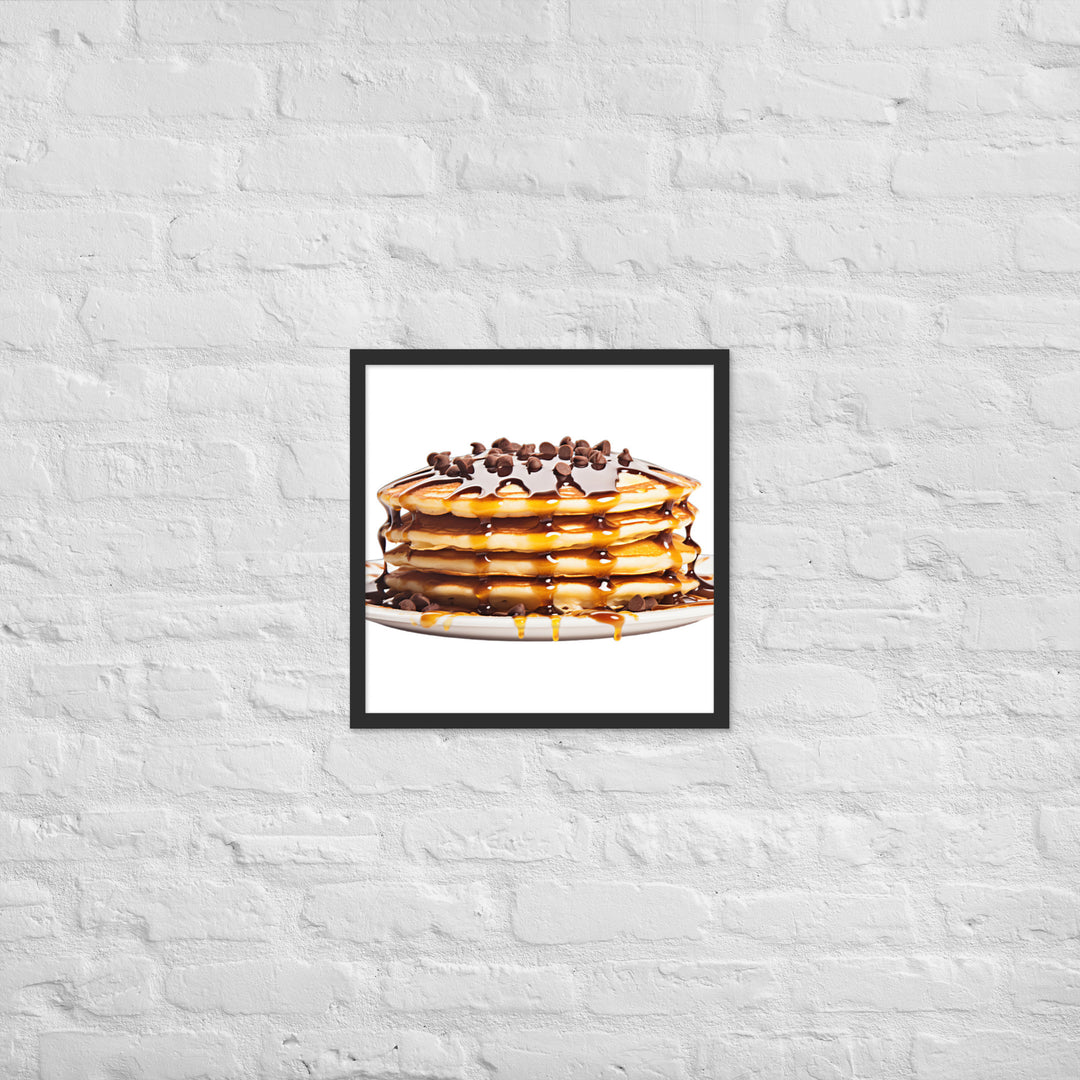 Chocolate Chip Pancakes Framed poster 🤤 from Yumify.AI