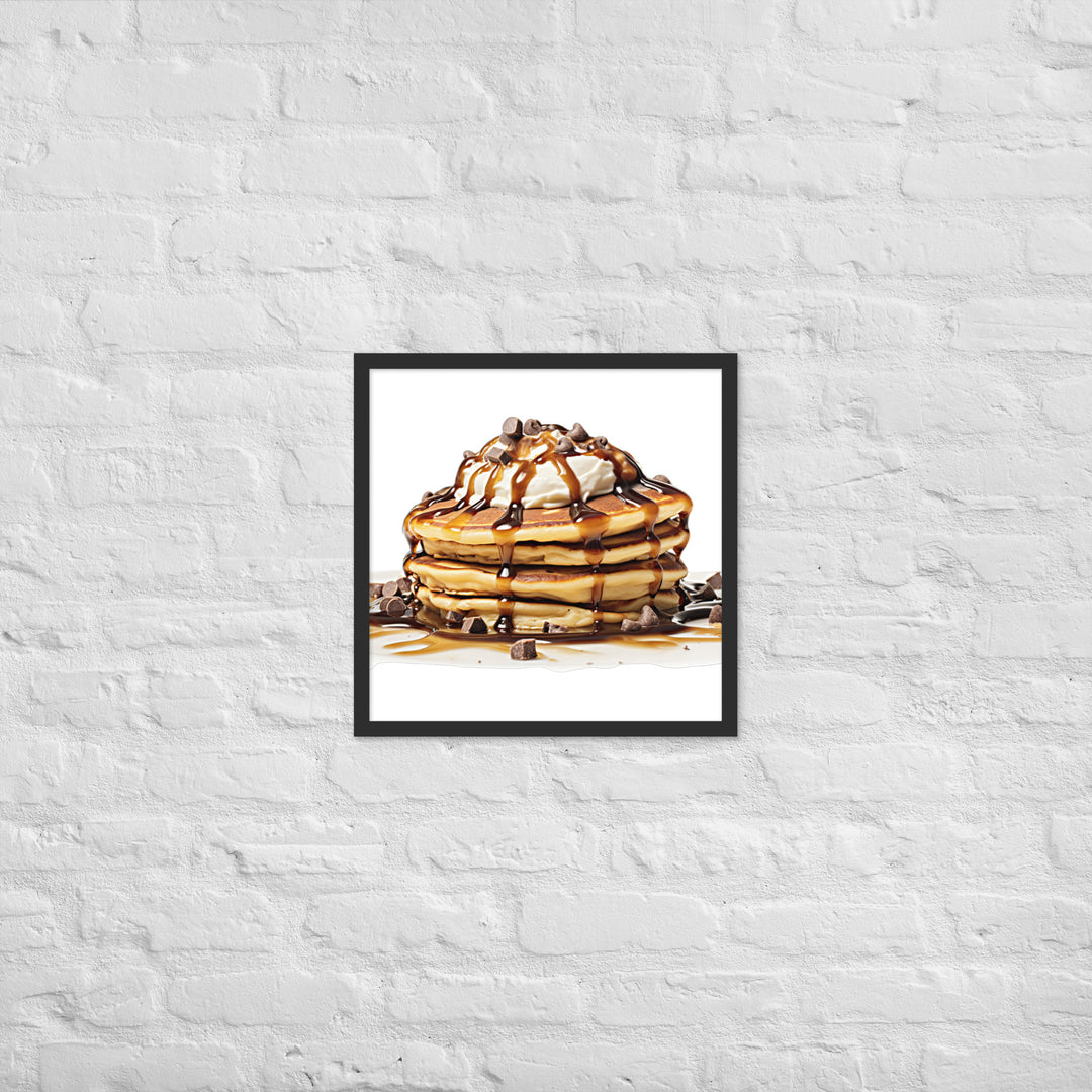 Chocolate Chip Pancakes Framed poster 🤤 from Yumify.AI