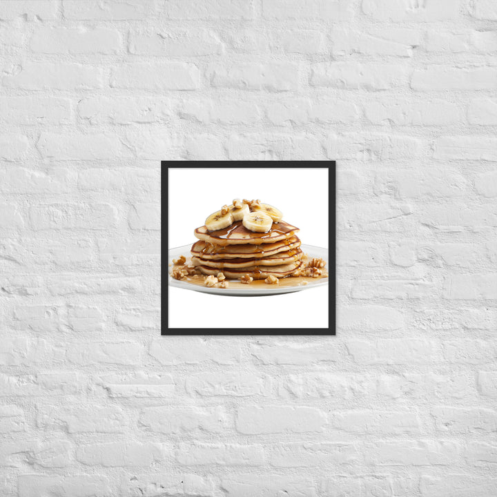 Banana Walnut Pancakes Framed poster 🤤 from Yumify.AI