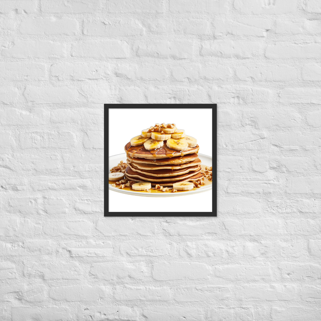 Banana Walnut Pancakes Framed poster 🤤 from Yumify.AI